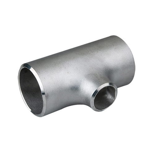 Stainless steel seamless reducing tee DN80 Ø 88,9 x 3,05mm / DN65 76,1 x 2,9mm in grade 1.4401 / 1.4404 / 316 / 316L